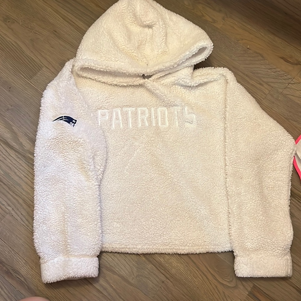 Patriots Sherpa cropped hoodie